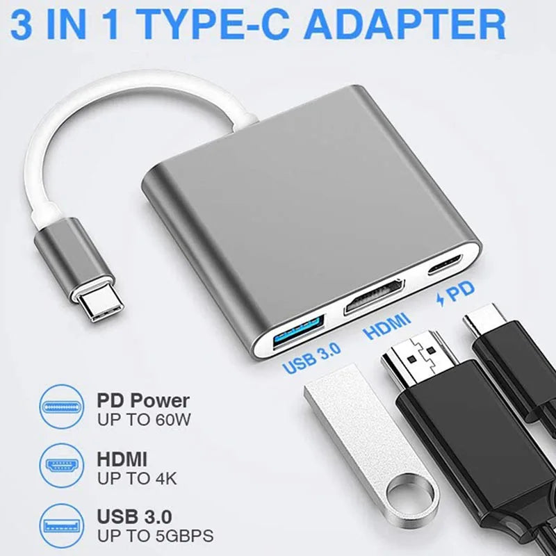 3-in-1 USB-C Hub