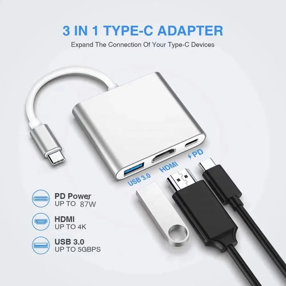 3-in-1 USB-C Hub