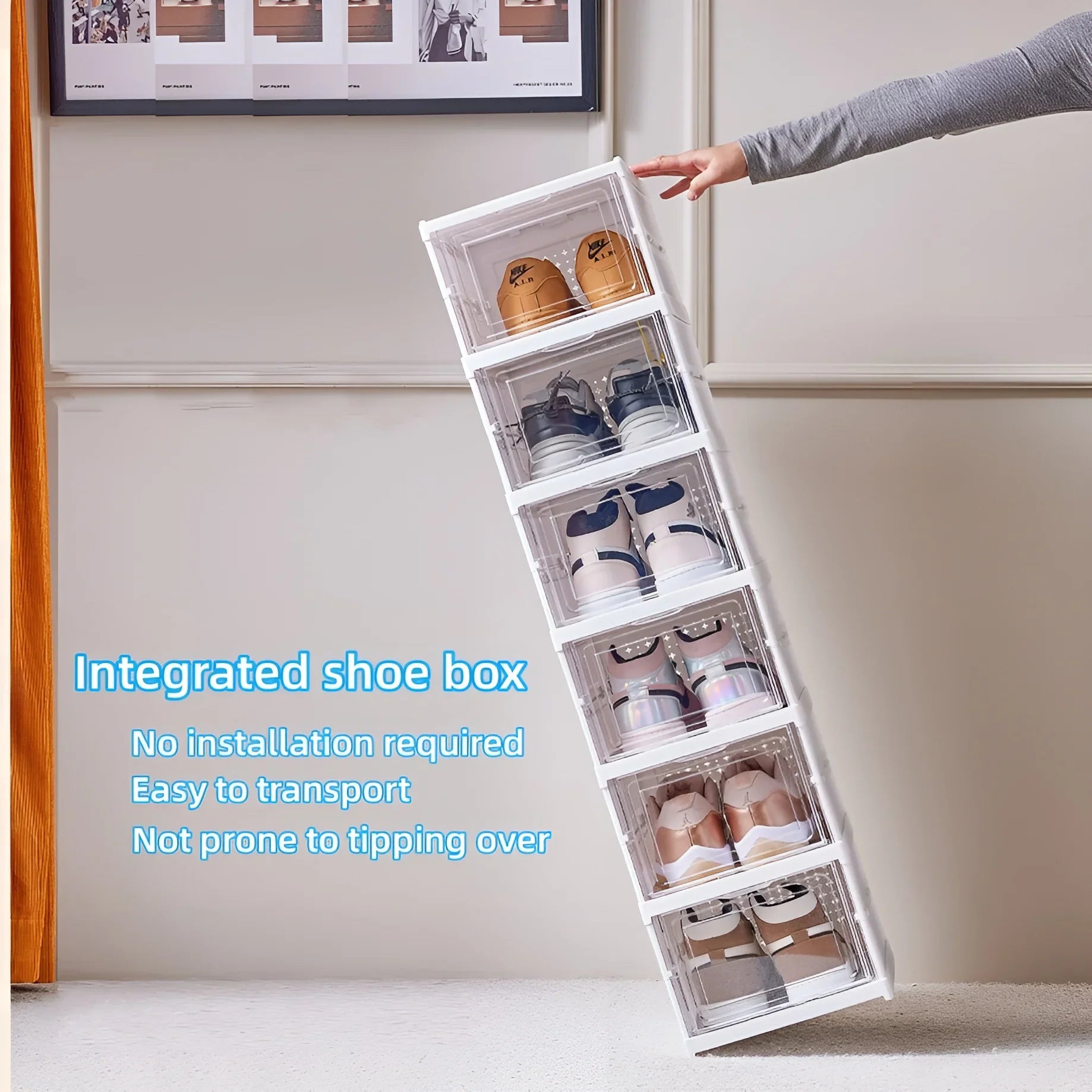 6-Layer Transparent Shoe Organizer